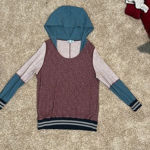 Color block hoodie